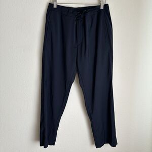 Sandro Paris Pants Mens 40 (27x26) Black Elastic Waist Drawstring Casual‎ Preppy